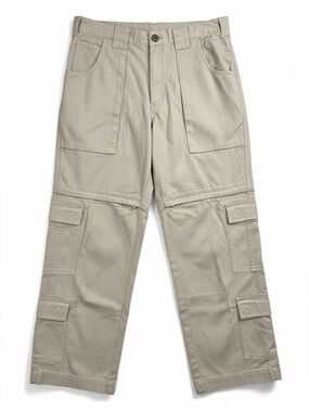 Illegal Jeans Vintage Convertible Cargo Pants Zip Off Shorts Khaki Size 36